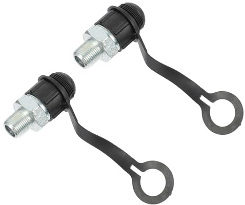 SHERCHPRY Raccordo Idraulico Rapido Maschio 3/8 Connettore per Olio Adattatore Rapido per Tubo Flessibile Set 2 Pezzi per Impianti Oleodinamici Uso Professionale