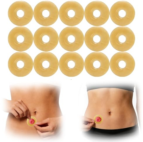 Ostomy Barrier Rings,Elastic Hydrocolloid Tape Cohesive Seals,Moldable Ostomy Ring,Moldable Skin Extender,Stoma Protector Seal,Ostomy Supplies for Colostomy,Ileostomy & Urostomy Bags (15)