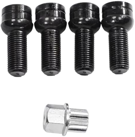Bulloni per Ruote Auto compatibili con VW per Golf per Jetta per Beetle per Passat Bullone per Ruote da 17 mm e Dado antifurto Bulloni per Ruote Auto