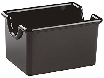 SWEET HOME Porta bustine nero per zucchero in Policarbonato cod.BR00620LU cm 8,5x6,5x5h by Varotto & Co.