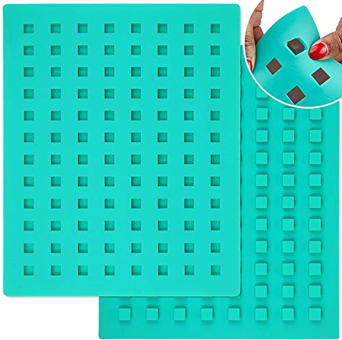 O'Crème Square Mini Brownie Silicone Molds - Commercial and Non-Commercial Use - Square Molds for Chocolate Truffles, Ganache, Jelly, Candy, Pralines and Caramels