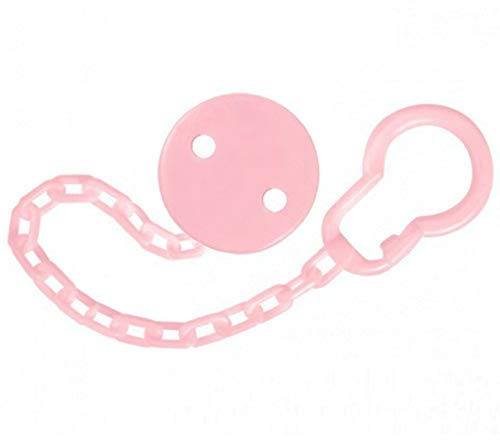 Clip-Kette für Mädchen, Schnuller, Geschenk für Geburt, Mädchen, Rosa.