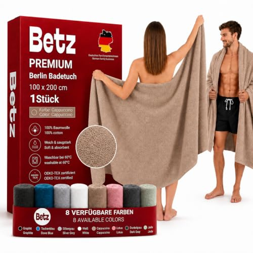 Betz Asciugamano da bagno XXL BERLIN 100% cotone 100x200 cm cappuccino