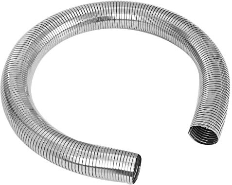 Embout D'échappement 1000mm Tuyau D'échappement Flexible Tuyau Ventilation Tube Réparation Rapide Acier Inoxydable Bricolage Tubes Fumée Échappement Ventilation Universel Voiture Queue Gorge