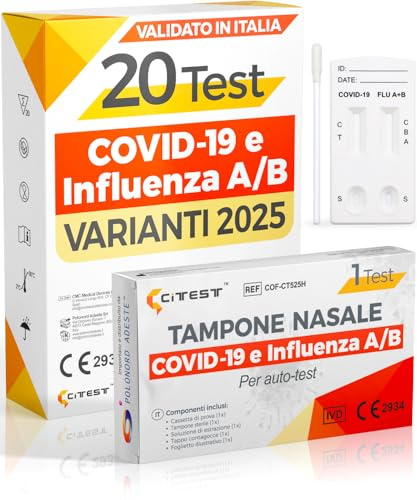 Adeste – Influenza o COVID 19? Nuove Varianti 2025. 20 Tamponi Covid 19 e Influenza rapido. Test Covid Influenza che distingue l'Influenza 2025 dal SARS-CoV-2