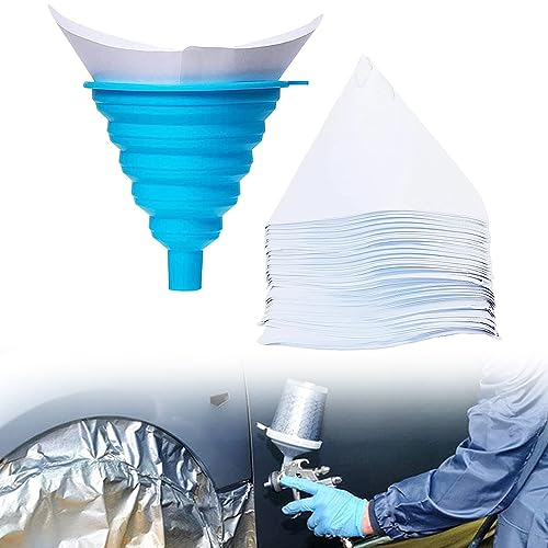 TUKNN Coladores De Pintura, Embudos De Filtro, Papel Filtro De Pintura, Coladores De Papel De Pintura, Colador de Pintura, Coladores de Filtro de Pintura, Filtro De Silicona Embudo Plegable, 20 PCS