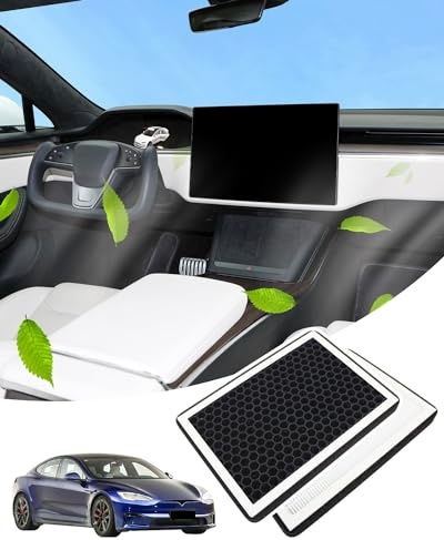 KKTR-CAR per Tesla Model S filtro dell'aria HEPA con carbone attivo, sostituzione del filtro dell'aria della cabina Model S(2015-2023)