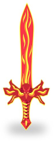 Papo - Epée de feu - 20017 - Panoplies en Mousse - pour Enfants - Filles Et Garçons - A Partir de 3 Ans