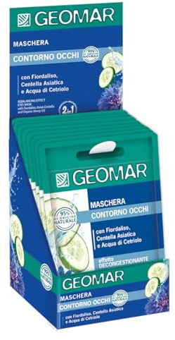 GEOMAR | Mascarilla Facial y Contorno de Ojos 2 en 1, 24 Paquetes x 12 ml