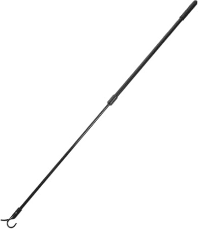 FUNOMOCYA Barra para Cortina Negra de Aleación de Aluminio de 60 Cm Ajustable y Flexible, Varilla para Cortinas Diseño Ergonómico Adecuado para Abrir y Cerrar Persianas