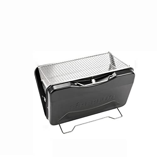 WENSHENG Outdoor Balkon Camping Grill Koffer Design Faltbarer tragbarer Edelstahl Holzkohlegrill