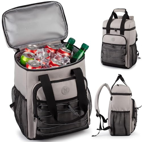 Bunnychic Kühlrucksack mit Griff, 25 Liter, für Herren und Erwachsene | Leichter Isolierter Kühlrucksack Großes Fassungsvermögen, Tragbare Kühltasche Für Strand, Camping, Picknick Und Angeln