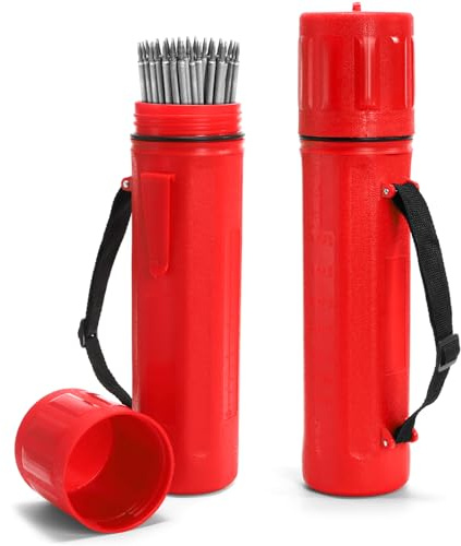 ZOOFOX 2 Pack Welding Rod Holder, 14 Carbon Steel Stick Electrode Storage Tube, Waterproof Welding Rod Canister for Keeping Welding Electrode Fresh and Dry, Welding Equipment