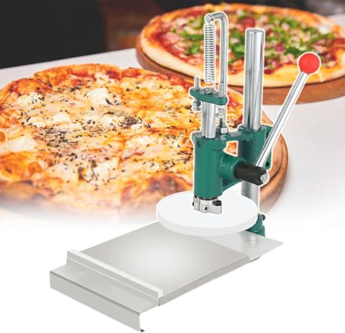 DDNGEJ Pizzateig-Ausrollmaschine, manuelle Pizzaformmaschine, Edelstahl-Zugplatte für Pizza, Brot und Nudelmaschine, manuelles Pressen, schnelles Formen, 16 cm