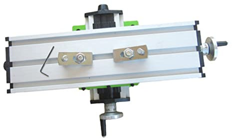 Operitacx Tornillo Banco Trabajo Fresado Multifuncional Aluminio Ajustable Compatible Con Taladros De Banco Mesa Xy Para Taller De Bricolaje