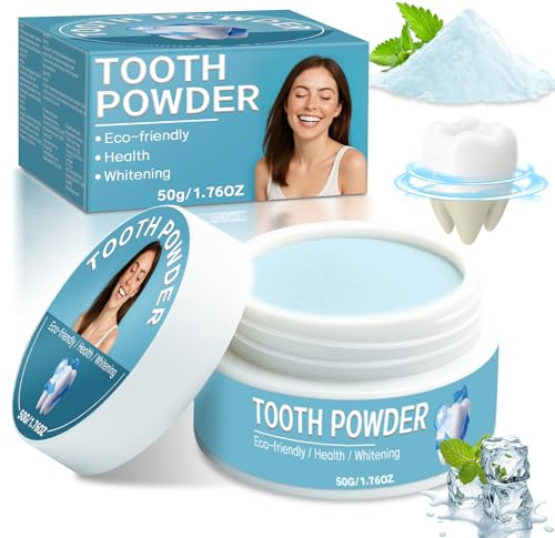 Polvere Sbiancante per Denti, Sbiancante per Denti per Denti Splendenti, Nessuna Sensibilità Kit Sbiancante Denti, Efficace Dentifricio in Polvere Rimuove anni di Macchie Di Caffè, Vino, Smalto Sicuro