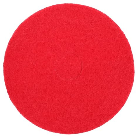 HOODANCOS Floor Machine Red Cleaning Pad 17 Inch round Polishing and Scrubbing Floor Cleaner Replacement Mat for Wet Dry Use Supplies