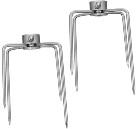 DOITOOL 2 Piezas Accesorios Parrilla Barbacoa Tenedores Rotativos de Hierro para Carne Pinchos para Asar Pollo y Kebabs Resistentes y Aptos para Lavavajillas Diseño Práctico y Seguro para