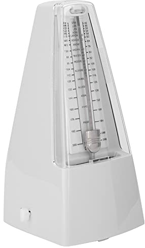 RiToEasysports Mechanisches Metronom Nachhaltig Klassisch Elektronisch für Musiker Universal Klaviertrommel Set Bassfiol Abs/Kunststoffstahl (Weiß)