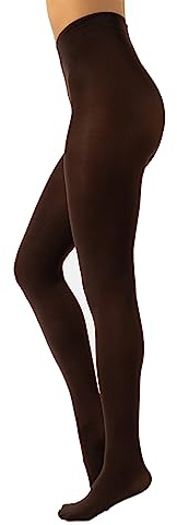 CALZITALY Medias De Invierno | Pantys Tupidos De Colores | 80 Den | S, M, L, XL, XXL, 3XL,4XL | Calcetería Italiana (M, Noce)