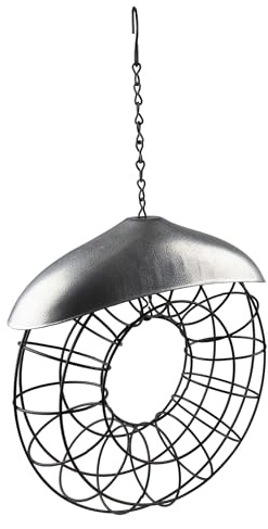 Windhager Vogelfutterstation Friends, 23 x 4,5 cm, Metall, für 8-10 Meisenknödel, inkl. Aufhängekette, witterungsbeständig, langlebig, 05047