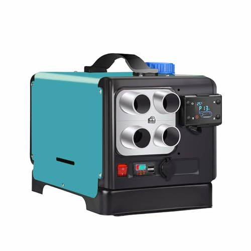 Gtzly 8KW Riscaldatore A Gasolio, Riscaldatore Ad Aria Diesel con Telecomando E Schermo LCD, Riscaldatore da Parcheggio A Batteria Integrata for Uso Esterno, Lega di Alluminio (Color : 12V)
