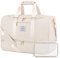 LOVEVOOK Sporttasche Reisetasche Groß, 50L Weekender Travel Duffle Bag mit Kulturtasche, Schuhfach & Nassfach, Wasserdicht Gym Bag Tennistasche, Handgepäck Tasche für Sport Reisen Flugzeug, Beige