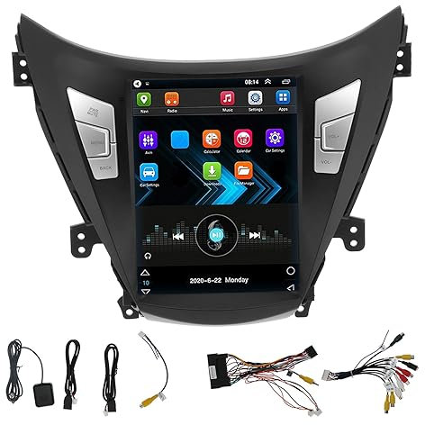 Brilluxa Radio estéreo de coche de 9.7 pulgadas, WiFi, Bluetooth, MP5, sistema de información y entretenimiento Elantra para Android 10.1, apto para Elantra 2011-2013 - Estéreo para automóvil