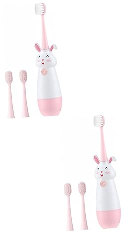 Beavorty 2 Sätze Elektrische Zahnbürste Cartoon Zahnbürste Für Kinder Babyzahnbürste Kinderzahnbürste Kinder Schallvibrationszahnbürsten Wiederaufladbare Elektronische Zahnbürste