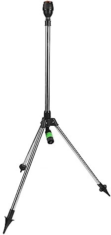 Aspersor de Trípode, Riego de áreas Grandes de 360 ​​Grados, Aspersores para Patio con Boquilla de 1/2 y Rosca Hembra de 3/4, Aspersor de Agua para Césped para Jardín
