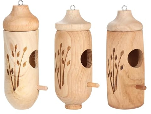 Bird Nesting House, nid d'oiseau bourdonnant, 3x en plein air Hummingbird Hatching Hut - Maison de nidification pour oiseaux pour jardin, jardin, balcon,
