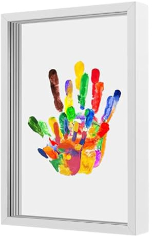 Baby Handprint Kit, Hand Print Mold Kit | Handavtryck Keepsake Frame | Transparent fotoram Hängbar hemdeskrivning för årsdagar