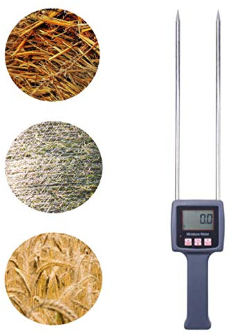 Huanyu Hay Moisture Meter Erntewassermessung 0 bis 80% Feuchtemessgerät mit umfangreicher Sonde für Getreidestroh/Kleie/Futtergras/Leymus Chinensis/Kaiserbambusgras in Farm TK100H