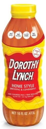 Dorothy Lynch Home Style Dressing | 4 Pack of 16 oz Bottles | Sweet & Spicy | Thick & Creamy | Salads, Dips, Sauces & Marinades | French Style Condiment | Tangy | Gluten Free | No Trans Fat | USA Made