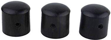 Guyker 3Pcs Ebony Potentiometer Control Knobs Dia. 6mm (0.24) Shaft Pots - Rotary Volume Tone Knob Replacement Part for Electric Guitar or Precision Bass