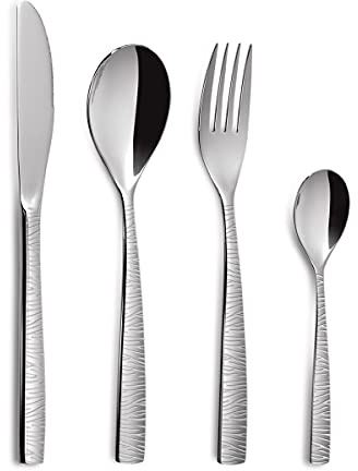 Set di posate Comas Barcelona Martelé 24 pezzi, posate da tavola, acciaio inox, 7967