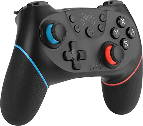 Diswoe Verbesserter Controller für Switch/Switch OLED/Switch Lite, Pro Controller für Switch mit Aufwachen, Controller Wireless Switch mit 6-Achsen Gyroskop, Double Shock, Turbo