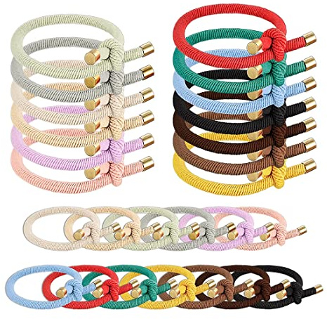 26 Stück Knoten Haargummis Elastische Keine Falten Armbänder für Frauen Mädchen - Geknotete Dehnbar Pferdeschwanzhalter Schleife Haarbänder, 13 Farben