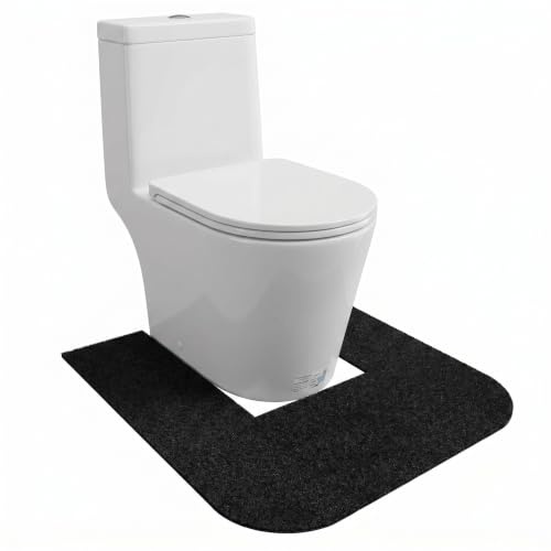 Commode Mats for Odor Eliminating Urinal Pee Pads Toilet Floor Mat Urine for School Bathroom Restroom Floor, Black Gray (4)
