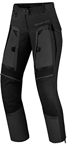 SHIMA HERO LADY 2.0 Motorradhose Damen - Ganzjährig Verstärkte Motorcycle Cargo Männer aus Cordura Textil mit Wasserdichter Membran, Heizung Schicht, Knie Protektoren (Schwarz, M)