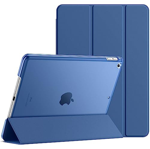 JETech Hülle für iPad 6./5. Gen 9,7 (2018/2017), Navy | Schlanke Transluzent Rückseite, Dreifach-Ständer, Auto Schlafen/Wachen, Leichter Stoßschutz
