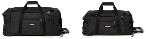 EASTPAK - Leatherface M + - Reisetasche, 68.5 x 32.5 x 34.5, 69 L, Black (Schwarz) & Leatherface S + - Reisetasche, 55 x 34 x 26, 41 L, Black (Schwarz)