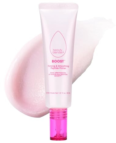 Beautyblender Boost 18-hour Firming & Smoothing Peptide + Ceramide Primer, Skincare Benefits with Powerful Long Lasting Makeup Properties, Cool Gripping Makeup Base Prep