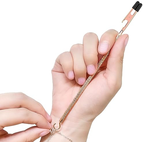ChangWanna Gancio per braccialetto – grazioso aiuto per braccialetti da indossare, facile da indossare con gioielli, aiuto per il fissaggio di braccialetti in metallo, per anziani