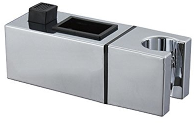 Duschkopfhalterung, Ersatz-Handbrausehalterung für quadratische Schiebestange, höhenverstellbarer Sprühhalter auf Schiene, ABS-Chrom (25 x 25 mm) (Größe: 30 x 15 mm)