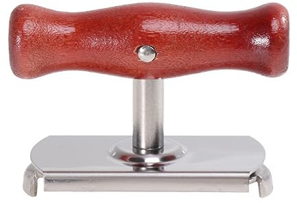 Cabilock Abridor De Tapas De Acero Inoxidable Resistente Con Mango De Madera Abridor De Frascos Versátil Para Y Familiares.