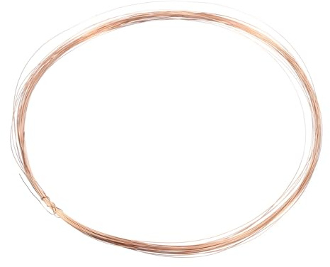 PATIKIL 10m Basteldraht 32.8 Fuß Massiv Blank Kupfer Draht 35 Gauge 99.9% Reines Kupfer Draht 0.15 mm Weiche Perlen Draht Metall Pflanze Stiel Krawatten Schmuck Handwerk (10m)