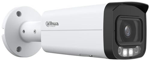 Dahua IPC-HFW2849T-AS-IL-0360B 8 MP Smart Övervakningskamera Utomhus Säkerhetskamera med Fast Dubbel Lampa och WizSense Fokus, Vit