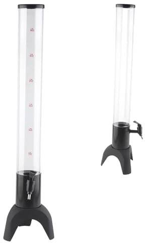 Spotted Armadillo Dispensador de Torre de Cerveza de 3 Litros con Tubo de Hielo y Juego de Regalo para Fiestas B Pong Dispensador de Bebidas para Fiestas y Regalos Navideños para