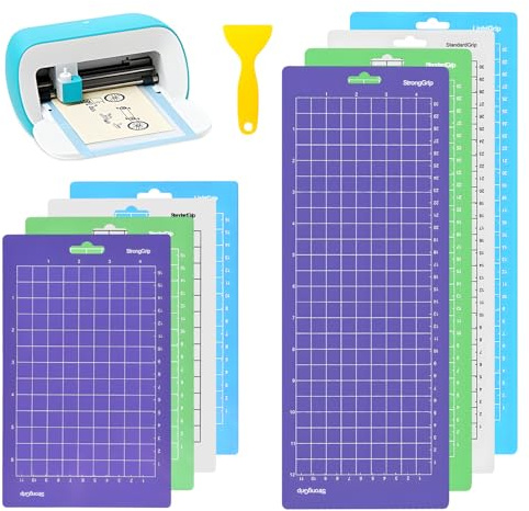 8 Stück Schneidematte für Cricut Joy, Ersatzkleber Klebrige Schneidematten 12 * 4.5/6.5 * 4.5 Schneidematte Plotter Light Standard Grip Selbstklebende Schneidematten für Cricut Joy